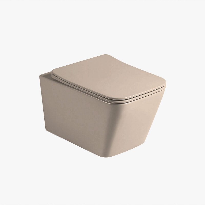 Изображение товара Подвесной безободковый унитаз Vincea VT1-12MC капучино матовый с микролифтом