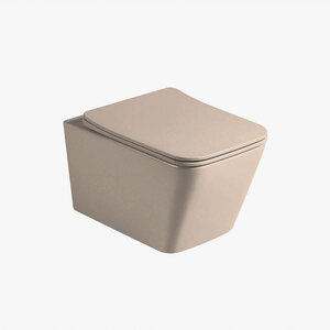 Изображение товара Подвесной безободковый унитаз Vincea Q-Line VT1-12MC, крышка микролифт, цвет капучино матовый