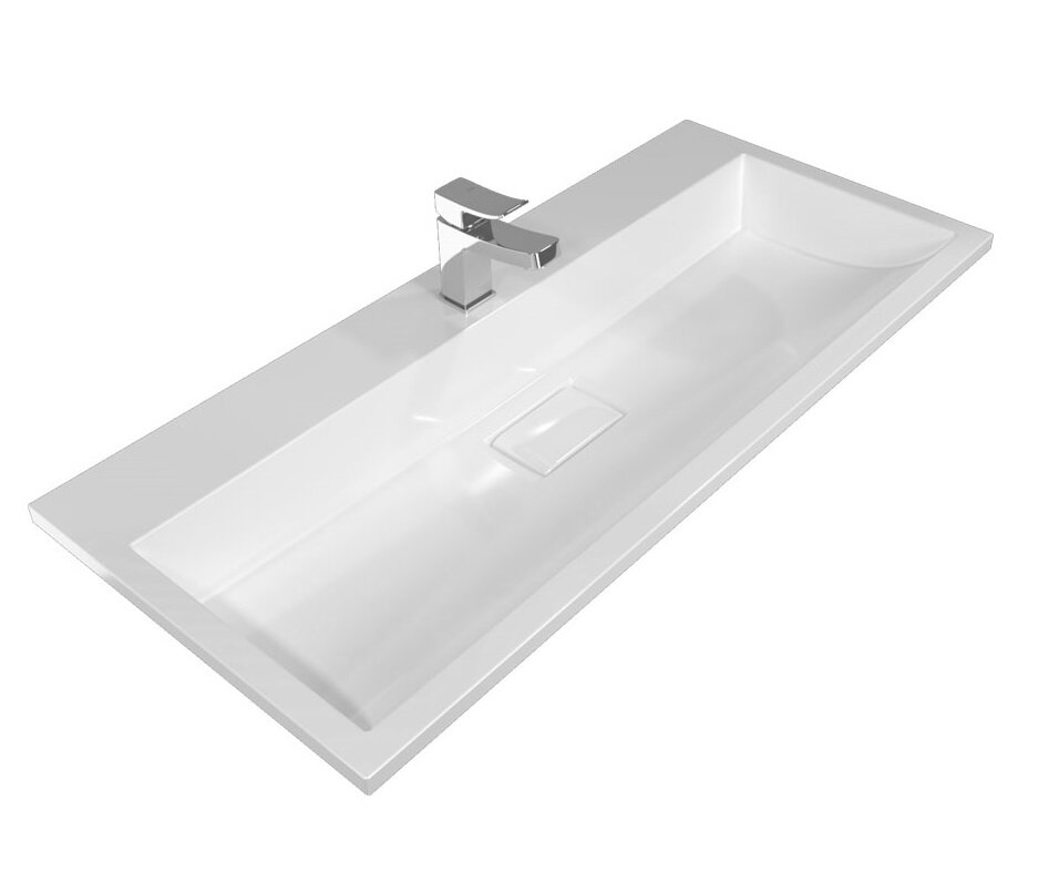 Изображение товара Раковина Stella Polar Арта SP-00001652, 90 см, искусственный камень, белый Изображение товара Раковина Stella Polar Арта SP-00001652, 90 см, искусственный камень, белый