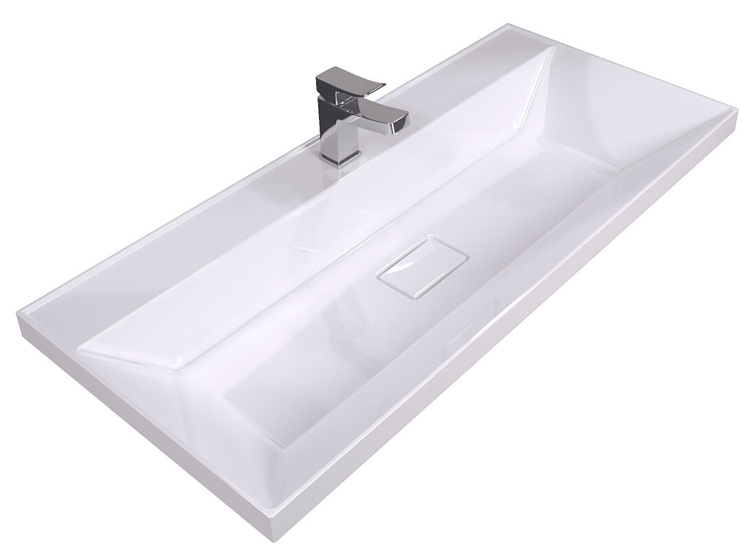 Изображение товара Раковина Stella Polar Бриз SP-00001482 100 см из искусственного камня белая Изображение товара Раковина Stella Polar Бриз SP-00001482 100 см из искусственного камня белая