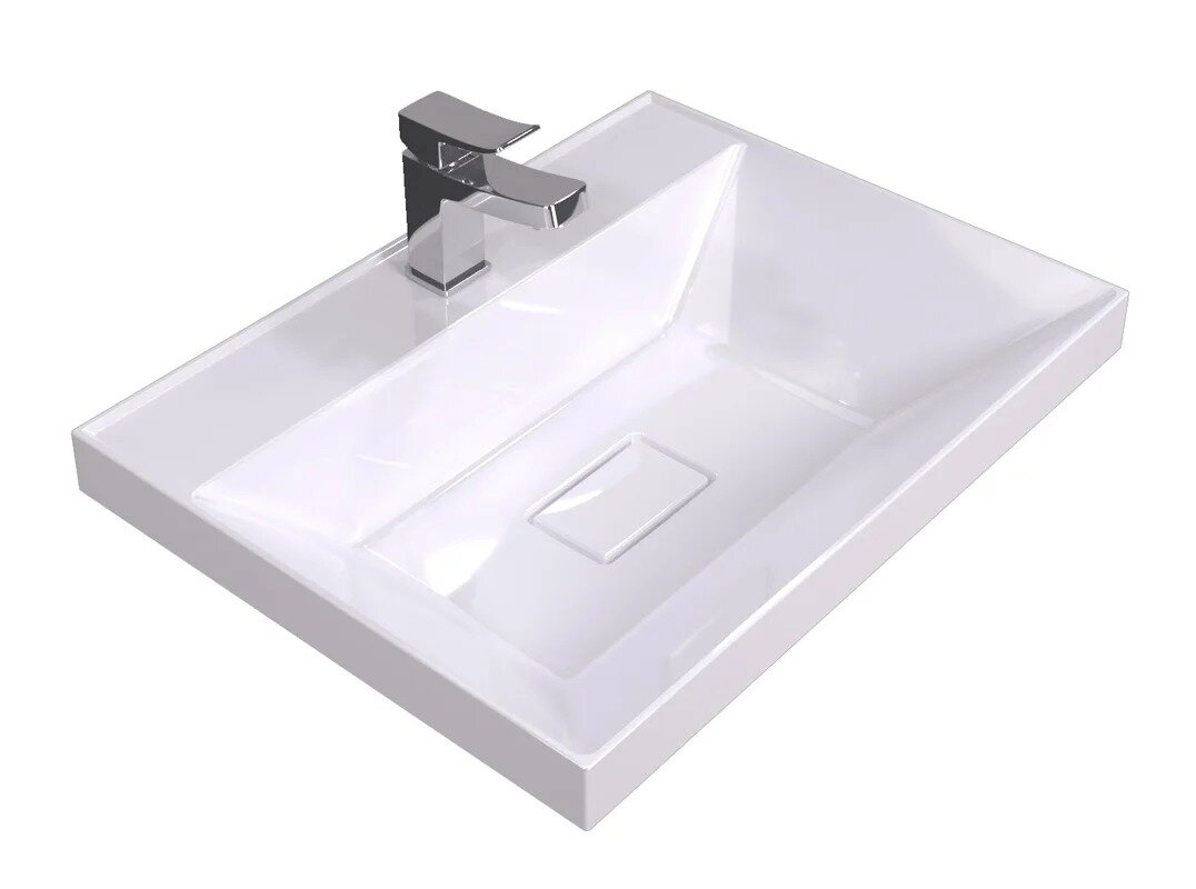 Изображение товара Раковина Stella Polar Бриз SP-00001478, 60 см, искусственный камень, белый