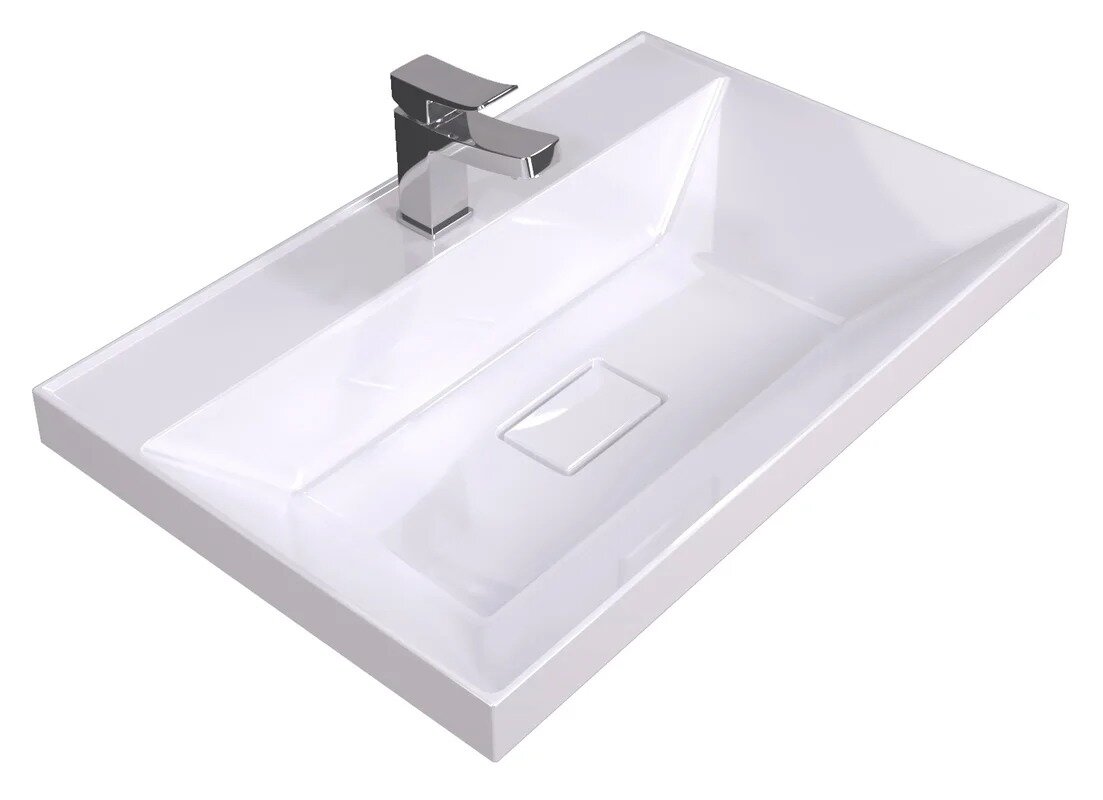 Изображение товара Раковина Stella Polar Бриз SP-00001479, 70 см, искусственный камень, белый Изображение товара Раковина Stella Polar Бриз SP-00001479, 70 см, искусственный камень, белый