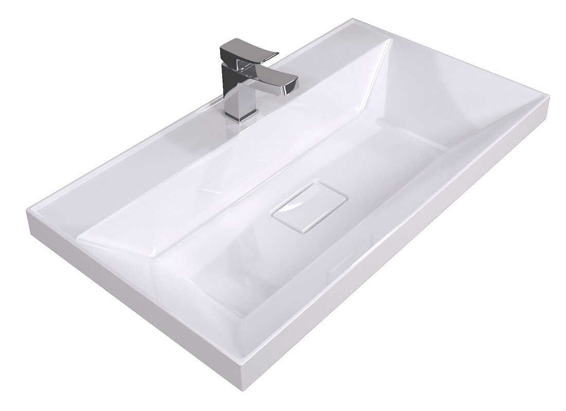 Изображение товара Раковина Stella Polar Бриз SP-00001480, 80 см, искусственный камень, белый