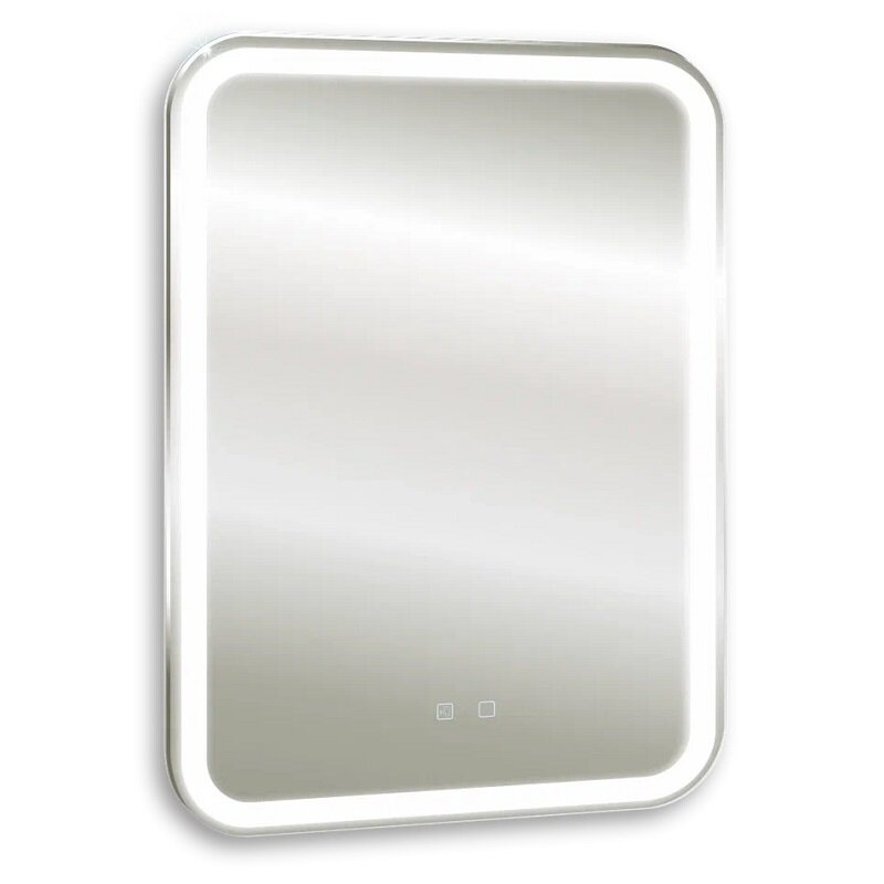 Изображение товара Зеркало Silver Mirrors Мальта-Voice LED-00002615, 55 х 80 см, с LED-подсветкой, сенсором, подогревом, голосовым управлением