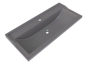 Изображение товара Раковина Stella Polar Флур SP-00001759, 100 см, искусственный камень, серый