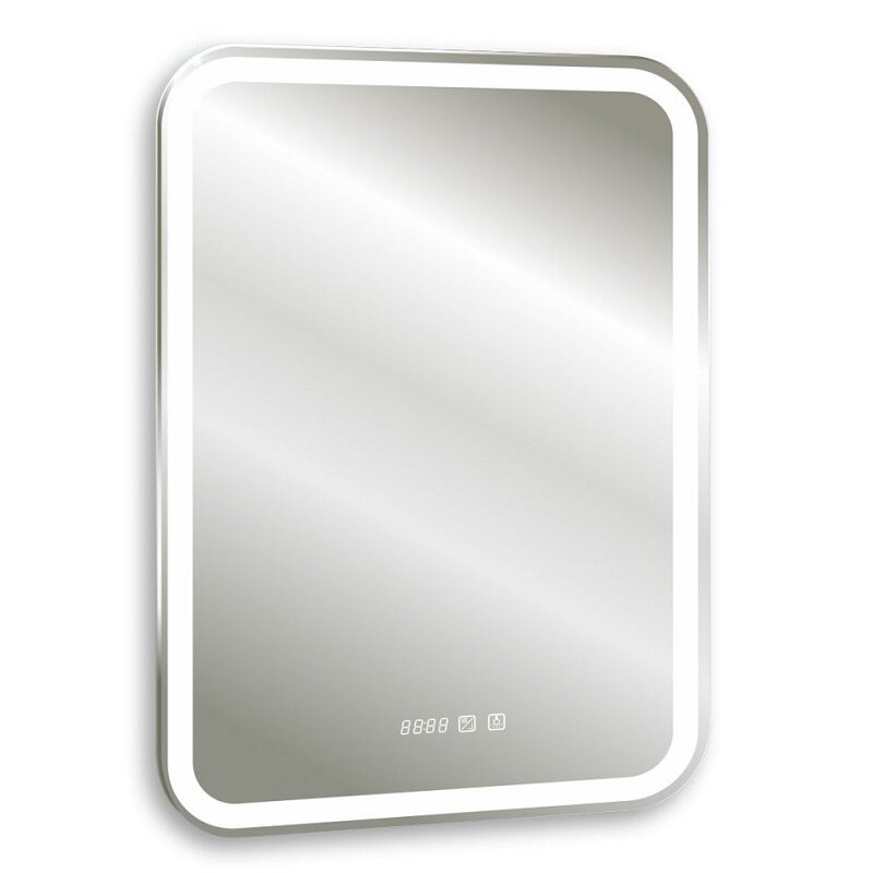 Изображение товара Зеркало с LED-подсветкой и часами Silver Mirrors Мальта-3 55x80 см