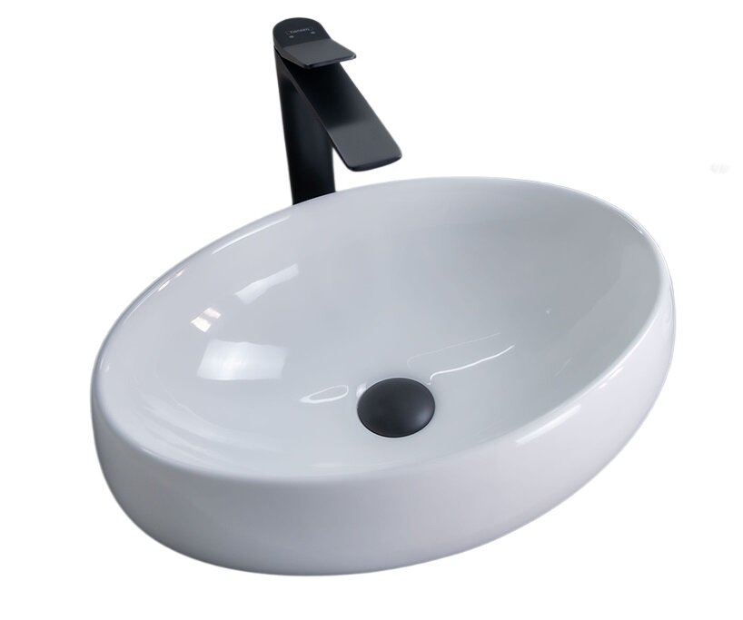 Изображение товара Раковина Gid Lago N9030b 51115 48 см овальная белая фаянс накладная