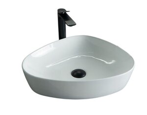 Изображение товара Раковина Gid Creativo N9386 51139 50 см белая фаянс накладная без отверстия под смеситель