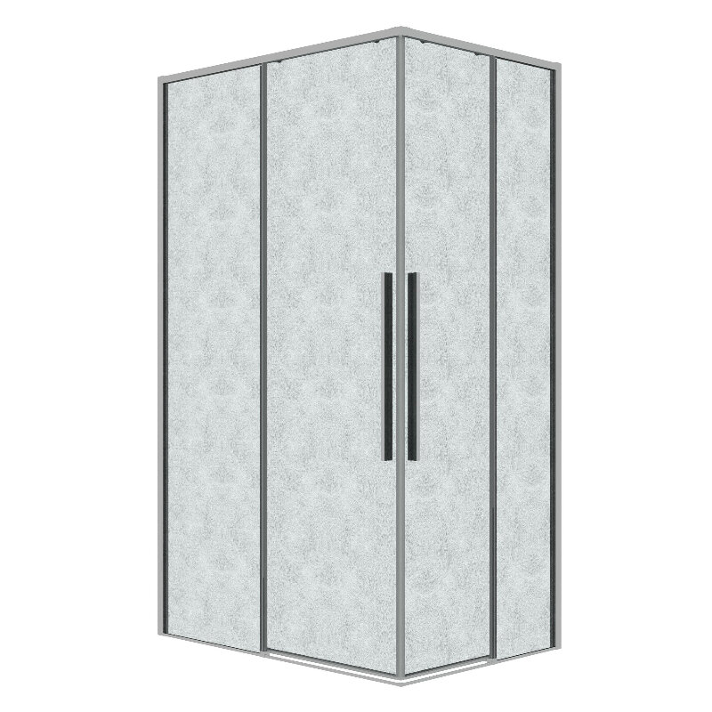 Изображение товара Душевой уголок Grossman Galaxy 300.K33.01.90R10L.10.02 90x100 см стекло шиншилла хром