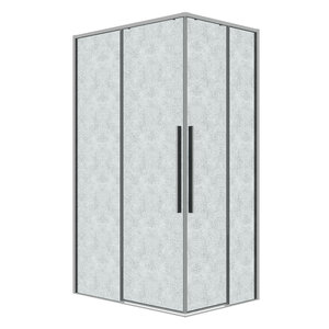 Изображение товара Душевой уголок Grossman Galaxy 300.K33.01.90R11L.10.02, 90 х 110 см, стекло шиншилла, профиль хром, левый