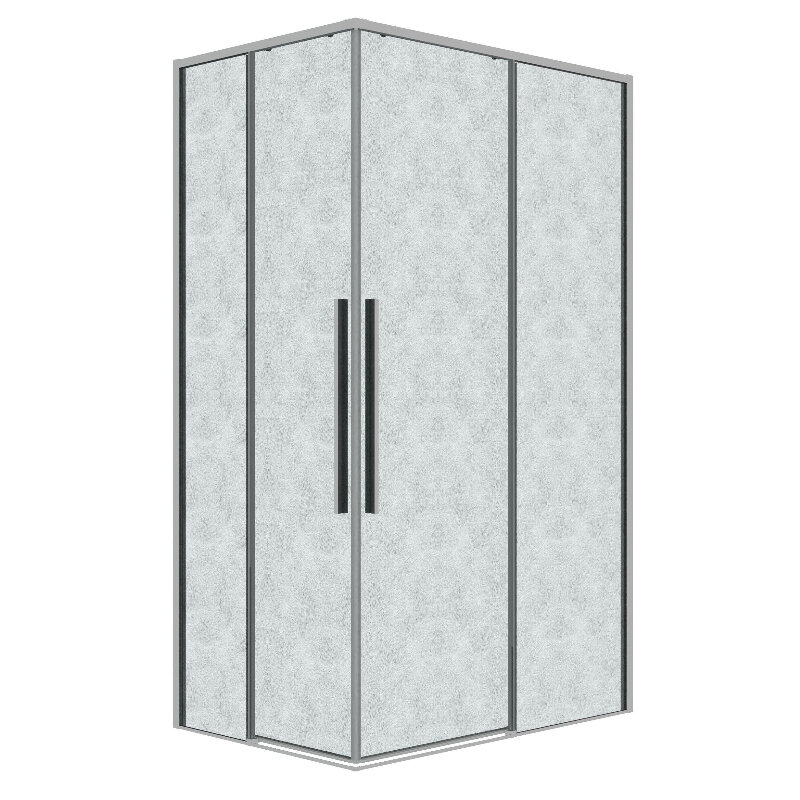 Изображение товара Душевой уголок Grossman Galaxy 300.K33.01.11R80L 110x80 см с стеклом шиншилла и хром-профилем