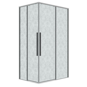 Изображение товара  Душевой уголок Grossman Galaxy 300.K33.01.11R80L.10.02, 110 х 80 см, стекло шиншилла, профиль хром, правый