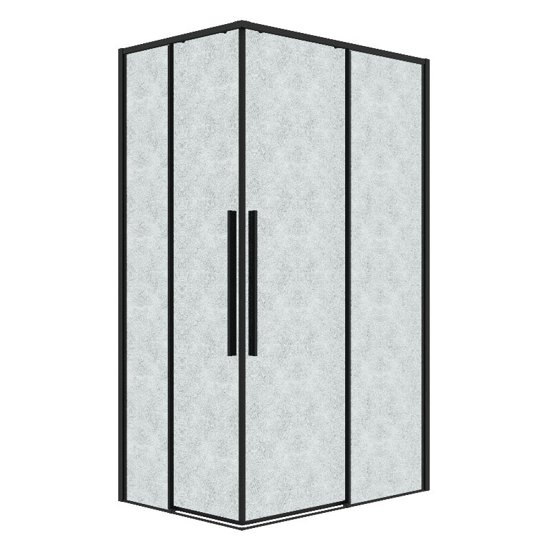 Изображение товара Душевой уголок Grossman Galaxy 300.K33.01.11R80L 110x80 см черный матовый зглоб стекло шиншилла