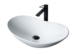 Изображение товара Раковина Gid Lago N9811 51175 овальная накладная 61 см фаянс белая Испания