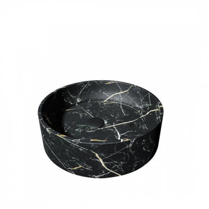 Изображение товара Раковина Maretti Elena EA13NS44-560MR, 40 см, фарфор, накладная черный мрамор