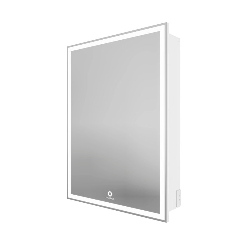 Изображение товара Зеркальный шкаф Grossman Меркадо 205005, 50 см, с LED-подсветкой, цвет белый