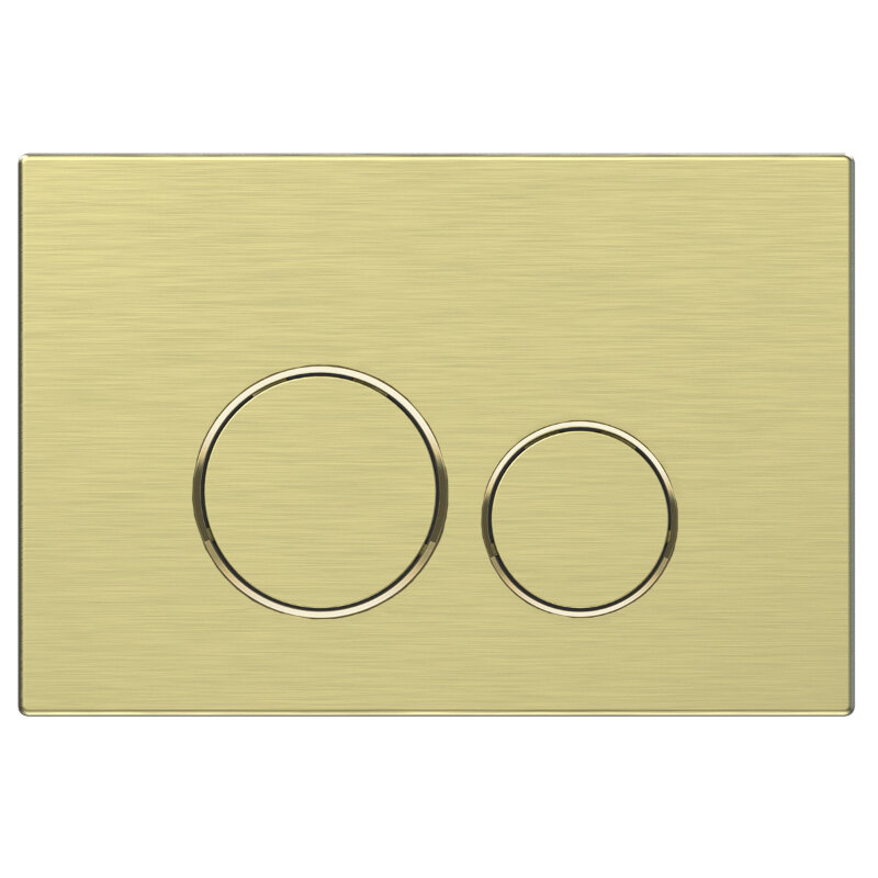 Изображение товара Клавиша смыва Vincea VFP-005BG механическая в цвете брашированное золото 24.5x16.5x3.2 см