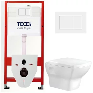 Изображение товара Инсталляция с унитазом Bien Dor TC413DORVP1, с функцией биде, сиденье микролифт, клавиша смыва белая, белый