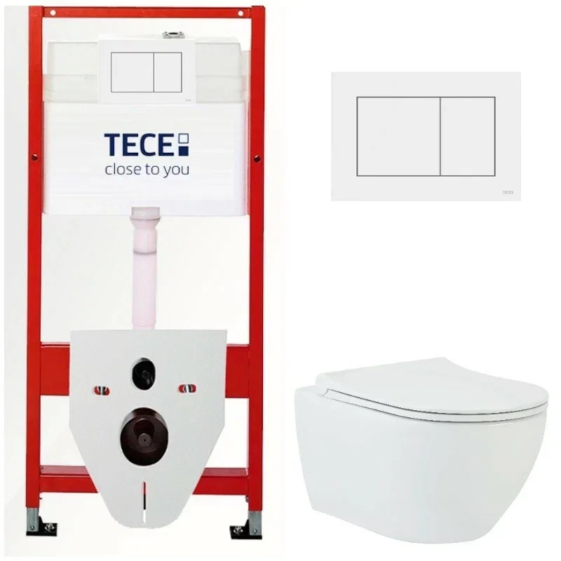 Изображение товара Инсталляция с унитазом BeWash Bogen TC413303201, подвесная, безободковая, белая