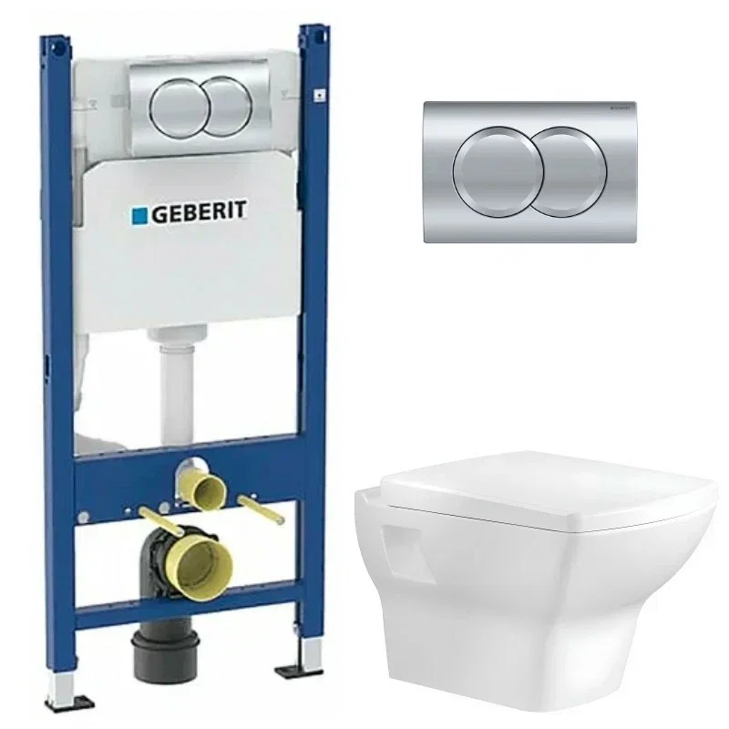 Изображение товара Инсталляция с унитазом Bien Dor GEB149DORVP1 с функцией биде, микролифт, хром, белый