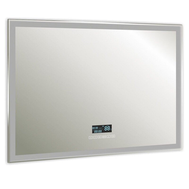 Изображение товара Зеркало Silver Mirrors Norma-neo 6, LED-00002495, 100 х 80 см, с LED-подсветкой, сенсором, двойным подогревом, модулем мфм, цвет белый