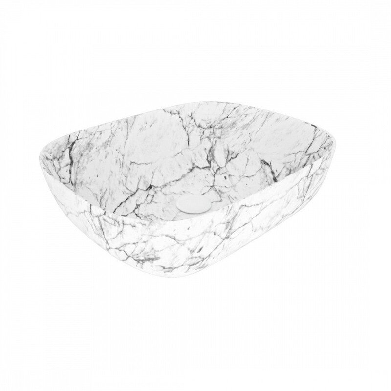 Изображение товара Раковина Maretti Florenza FL13NS25-740MR 49 см фарфор накладная белый мрамор