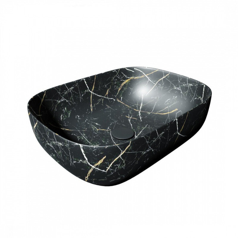 Изображение товара Раковина Maretti Florenza FL13NS25-560MR Фарфор, черный мрамор, накладная, 49 см