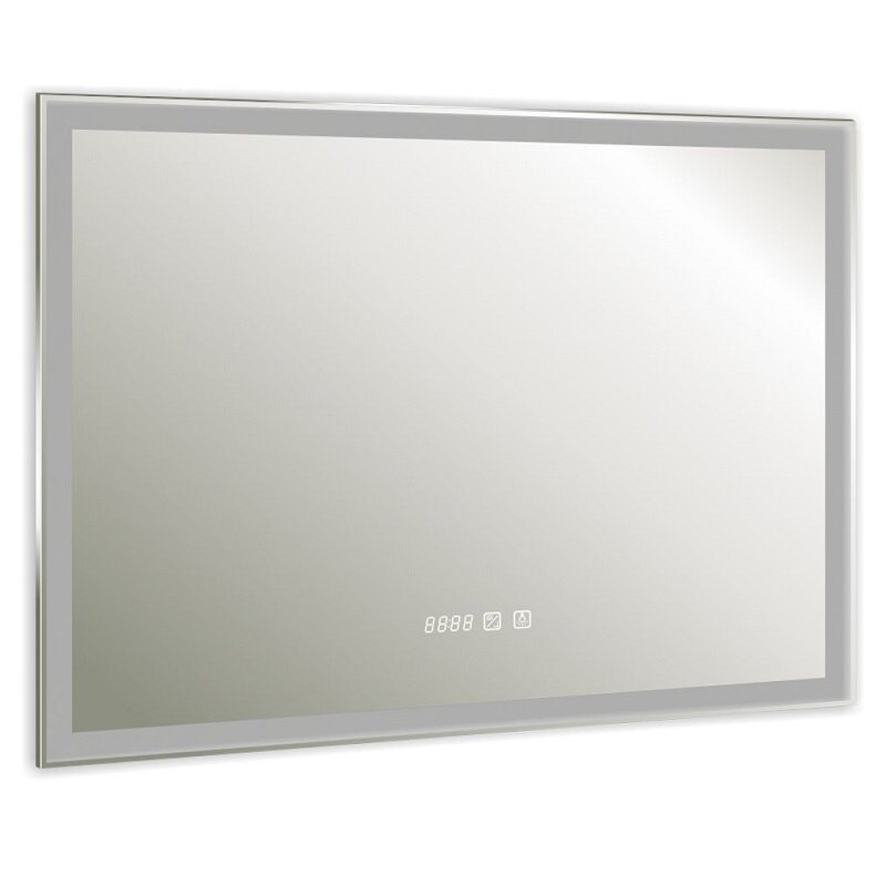 Изображение товара Зеркало Silver Mirrors Norma-3 LED с подсветкой и часами 100х80 см