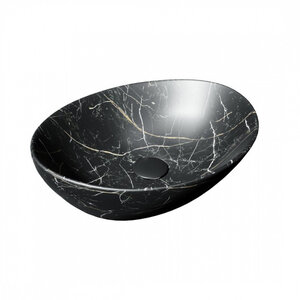 Изображение товара Раковина Maretti Eleganza EN13NS87-560MR 41 см овальная фарфор черный мрамор