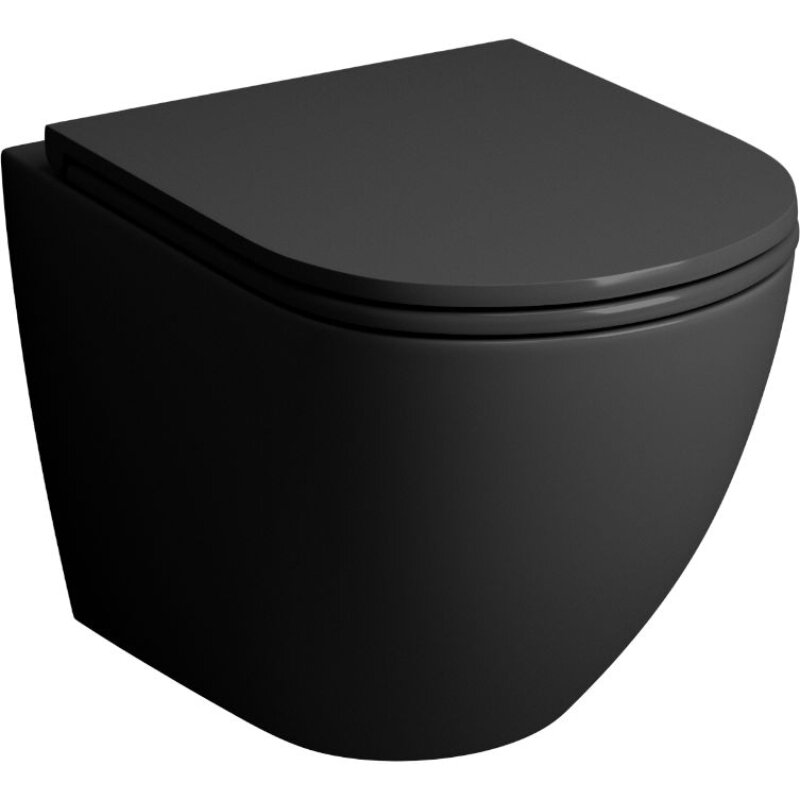 Изображение товара Подвесной унитаз Grossman GR-4457BMS безободковый черный матовый с микролифтом
