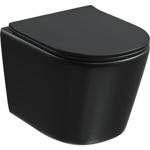 Изображение товара Подвесной унитаз Grossman Торнадо GR-4477BMSQ, безободковый, крышка-сиденье микролифт, черный матовый