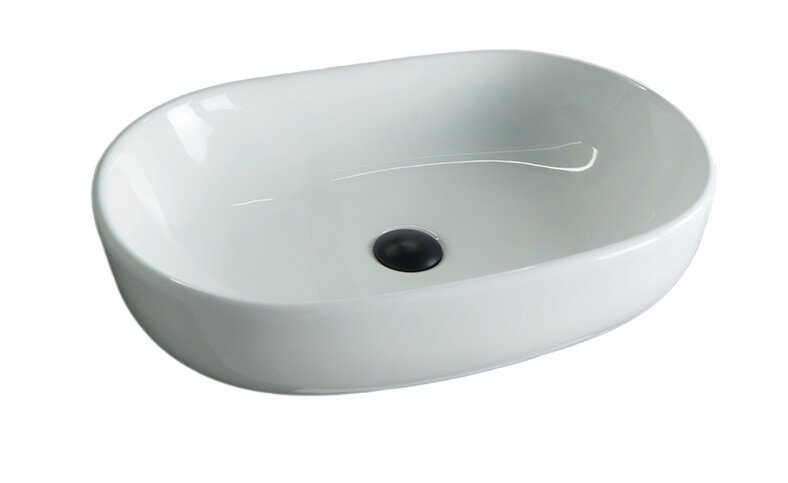 Изображение товара Раковина Gid Lago N9026a 51112 овальная белая 60 см для ванной комнаты