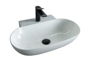 Изображение товара Раковина Gid Lago N9234 51133 56 см фаянс белая накладная овальная современная модель