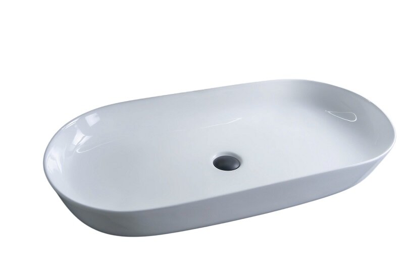 Изображение товара Раковина Gid Lago N9348 51200 овальная 81 см белая фаянс