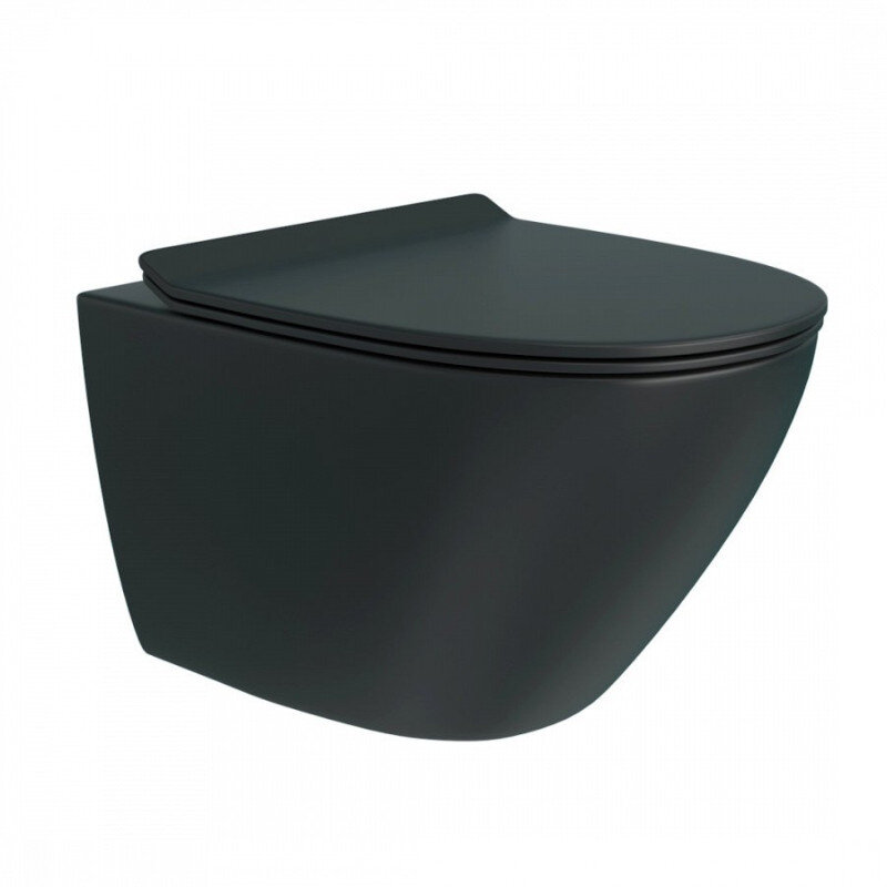 Изображение товара Подвесной унитаз Maretti Elena EA10PBM93-560 черный безободковый торнадо