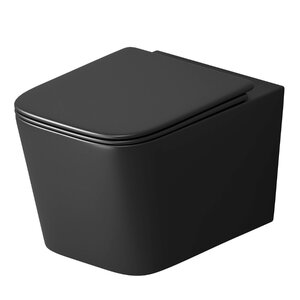 Изображение товара Подвесной унитаз Grossman Торнадо GR-4404BMSQ безободковый черный матовый с микролифтом