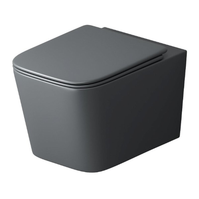 Изображение товара Подвесной унитаз Grossman Торнадо GR-4404GMSQ безободковый серый матовый