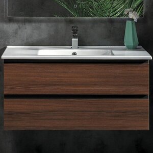 Изображение товара Тумба под раковину Armadi Art Capolda 849-100-D, 100 см, цвет dark wood