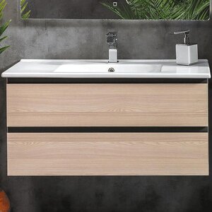 Изображение товара Тумба под раковину Armadi Art Capolda 100 см бежевый влагостойкий ЛДСП