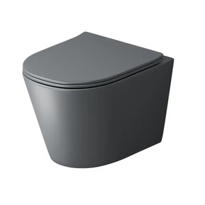 Изображение товара Подвесной унитаз Grossman Торнадо GR-4477GMSQ безободковый серый матовый