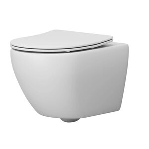 Изображение товара Подвесной унитаз Grossman Торнадо GR-4457MSQ, безободковый, крышка-сиденье микролифт, белый матовый