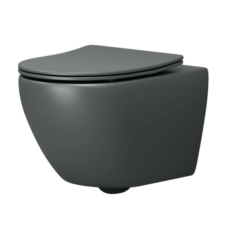 Изображение товара Подвесной унитаз Grossman Торнадо GR-4457GMSQ серый матовый