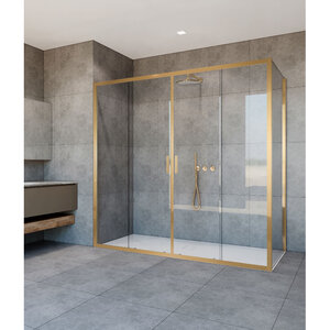 Изображение товара Душевой уголок Vincea Garda VSR-1G28017CLG, 170 x 80 см, стекло прозрачное, профиль брашированное золото