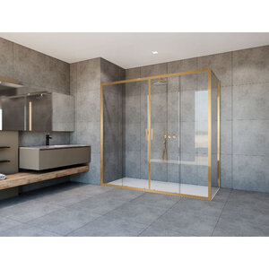 Изображение товара Душевой уголок Vincea Garda VSR-1G29017CLG, 170 x 90 см, стекло прозрачное, профиль брашированное золото