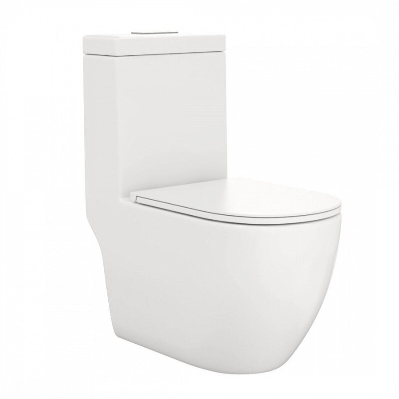 Изображение товара Напольный унитаз Maretti Elena EA10MNBM18-844, безободковый, крышка микролифт, белый