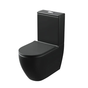 Изображение товара Унитаз напольный Grossman GR-4446BMS, смыв торнадо, безободковый, крышка-сиденье микролифт, черный матовый