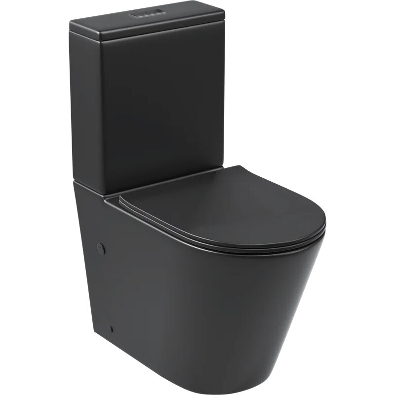 Изображение товара Унитаз напольный Grossman Торнадо GR-4458BMSQ черный матовый