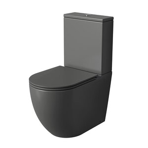 Изображение товара Унитаз напольный Grossman Торнадо GR-4494GMSQ, безободковый, крышка-сиденье микролифт, серый матовый