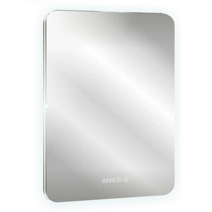 Изображение товара Зеркало Silver Mirrors Pallada-3 LED-00002306, 55 х 80 см, с LED-подсветкой, сенсором, часами и подогревом