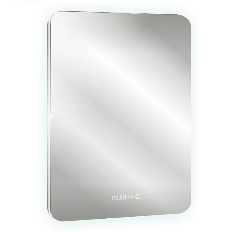 Изображение товара Зеркало Silver Mirrors Pallada-3 LED-00002306, 55 х 80 см, с LED-подсветкой, сенсором, часами и подогревом